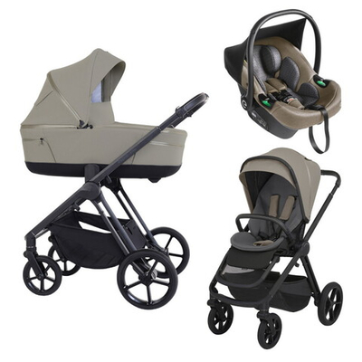 Детская коляска 3 в 1 Espiro Miloo 2025 и автокресло Pi Begie 217 cashmere gray / Бежевый (Beige 109)