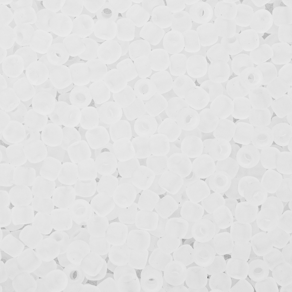 Японский бисер TOHO Round 11/0 (№1F), прозрачный матовый