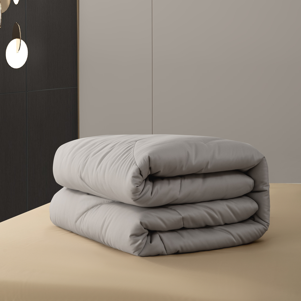 Одеяло-покрывало стёганое «Тёплое облако», цв. светло-серый, 200*230 см