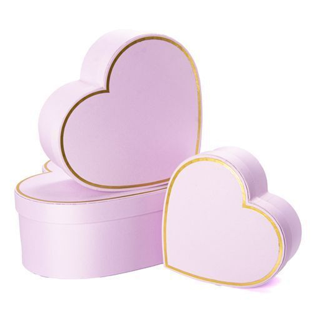 Коробка "Сердце" СВЕТЛО-ФИАЛКОВЫЙ ШЕЛК