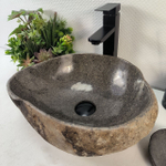 Каменная раковина из речного камня RS-05278 (41*32*15) 0861 из натурального камня