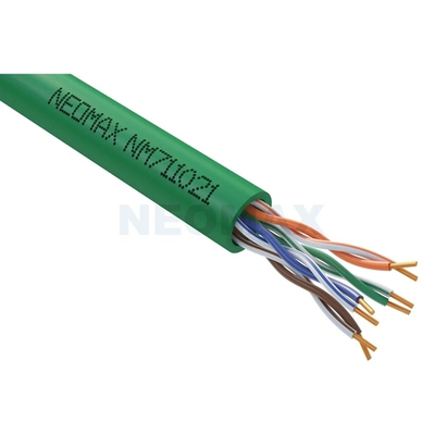 Кабель NEOMAX [NM711021] U/UTP cat.5e 4x2x0.46, 25 AWG, Медь, внутренний, PVCLS нг(А)-LSLTx, 305м, зеленый