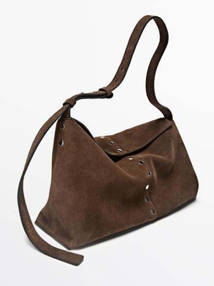 Massimo Dutti Сумка из замши, норка