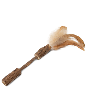 Игрушка для кошек из мататаби "Палочка с перьями", 120/170мм, серия NATURAL, Triol