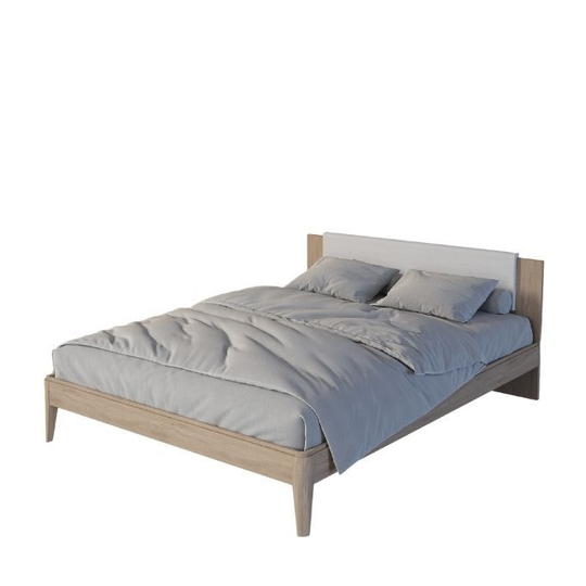 Кровать Иконс 160x200 (белый/беленый дуб)
