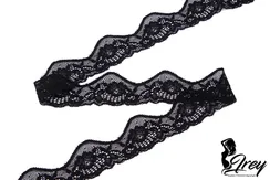 02-34 Кружево узкое эластичное 4 см, черный 170