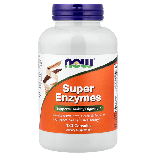 NOW Foods, суперферменты, 180 капсул