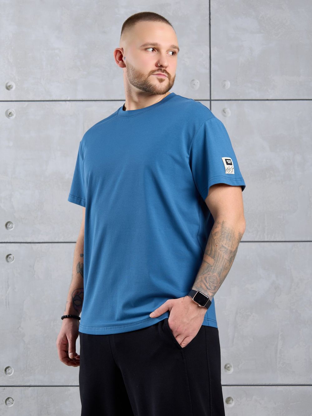 Фуфайка (футболка) мужская Арчи-1 Виотекс ИНДИГО