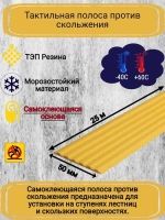 Самоклеящаяся резиновая полоса, 50мм х 3мм, желтый, 25метров