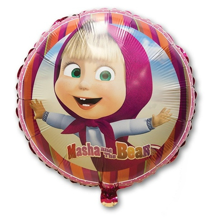 Шар Круг "Маша и Медведь" 45 см