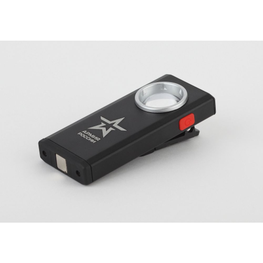 Светодиодный фонарь АРМИЯ РОССИИ RA-802 Офицерский ручной аккумуляторный алюминиевый с магнитом и крючком | Универсальные  фонари