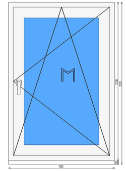 Пластиковое окно 1200 х 800 ТермА ПрАктик