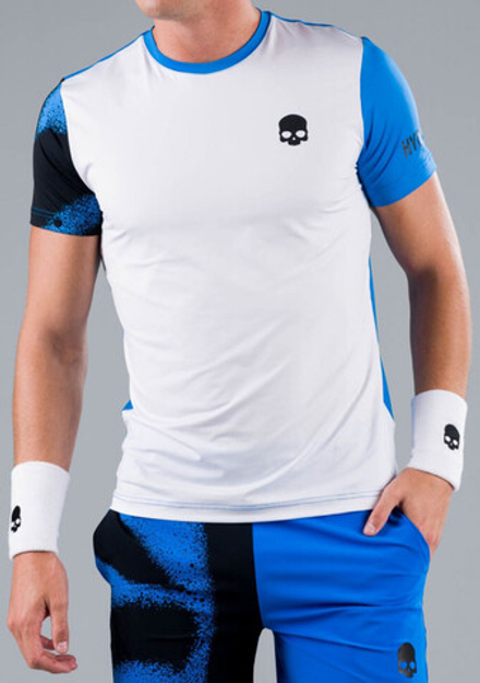 Мужская теннисная футболка Hydrogen Bicolor Spray Tech Tee Man - bluette