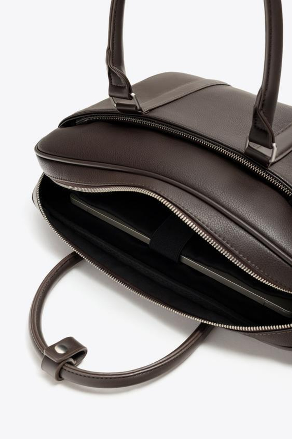 ZARA ПОРТФЕЛЬ ТЕКСТУРНЫЙ, КОРИЧНЕВЫЙ