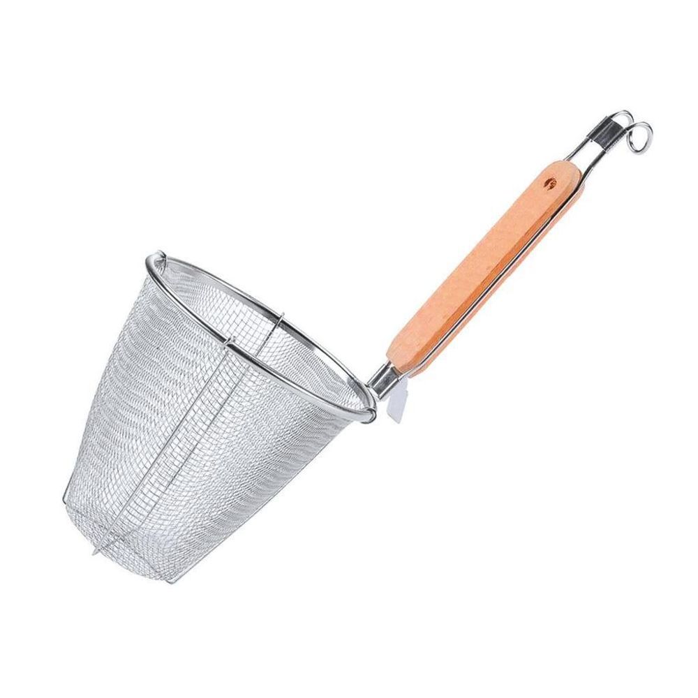 Сито 12 см стрейнер дуршлаг для лапши h 32 см нерж. с дерев. ручкой P.L. Proff Cuisine