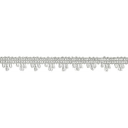 Тесьма металлизированная, 10 мм под серебро