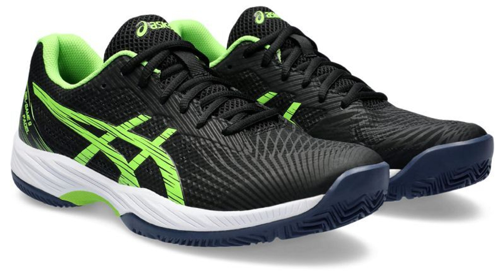 Мужские кроссовки для Падел Asics Gel-Game 9 Padel - black/electric lime