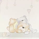 Манеж детский "Овал" коллекция Мишки (серый)