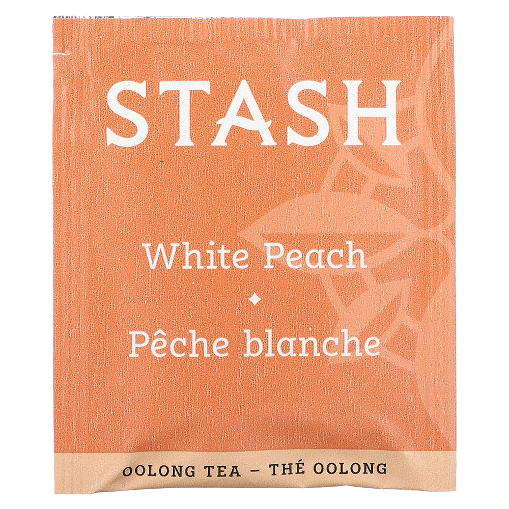 Stash Tea, Oolong Tea, белый персик, 18 чайных пакетиков, 35 г (1,2 унции)