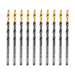 Сверло по металлу, 3,2 мм, HSS-Tin, Golden Tip, 10 шт. Denzel