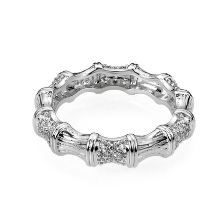 Латунное кольцо "Стебли Бамбука" silver