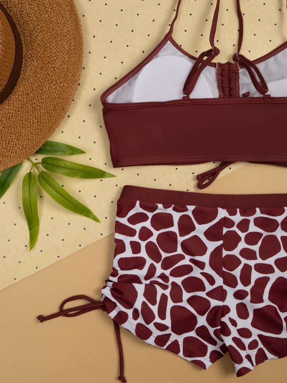 купальник раздельный 3 в 1 с шортами и топ парео