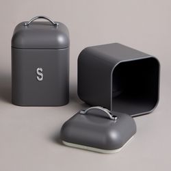 ХЛЕБНИЦА AGNESS 30Х19,5Х15,5СМ С 2-МЯ БАНКАМИ Д/СЫП. ПРОД. D11,5СМ, H16,5СМ