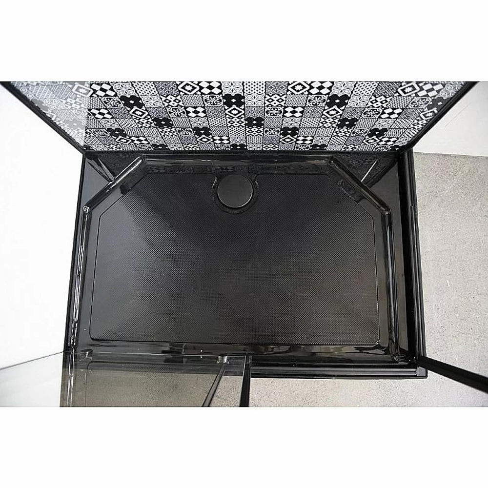 Душевая кабина Esbano Elegancia ESB-1280CKR 120x80 стекло прозрачное/профиль черный