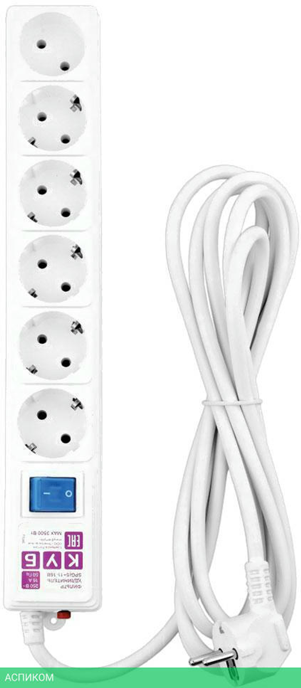Сетевой фильтр Power Cube SPG(5+1)-16B-3М