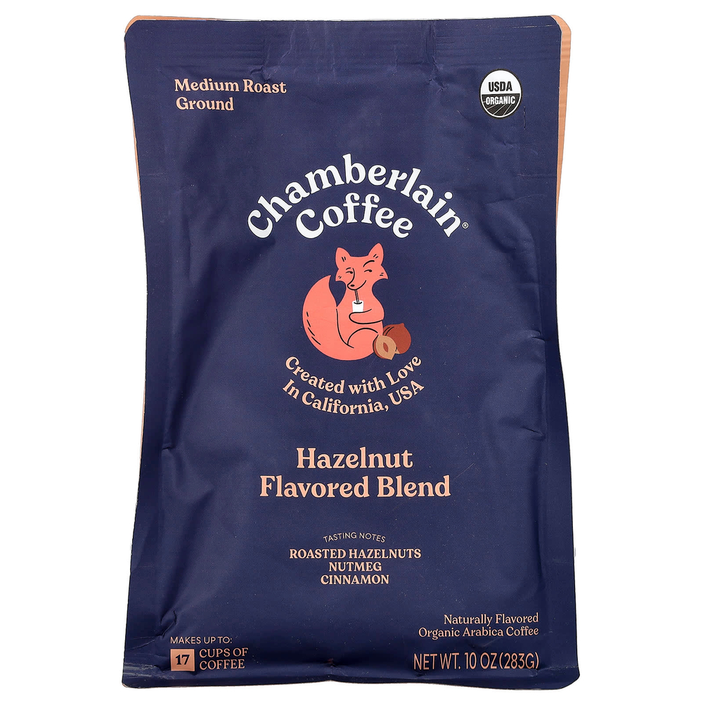 Chamberlain Coffee, Witty fox, смесь фундука, молотый, средняя обжарка, 283 г (10 унций)