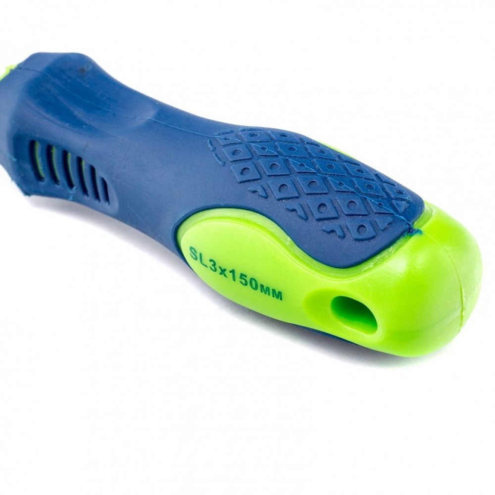 11859 Отвертка, SL3 х 150 мм, CrV, 2-х компонентная рукоятка  Сибртех