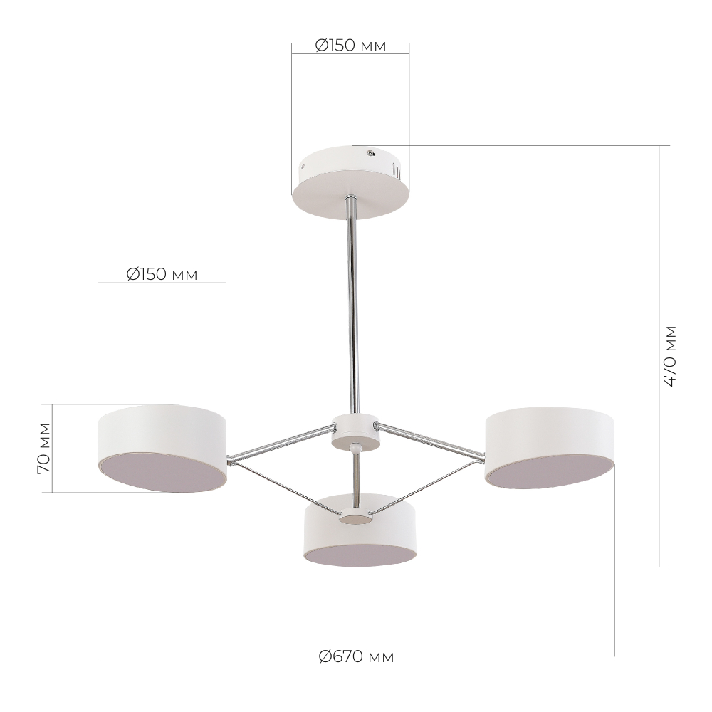Светильник потолочный VALLE LED 30W 3000K - 6000K