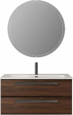 Тумба с раковиной Cezares ECO-CER-N 100 ECO-CER-N-1000-2C-SO-NCS-P орех шоколад софт