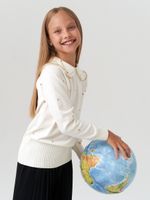Джемпер для девочки с длинным рукавом AT977-1 молочный