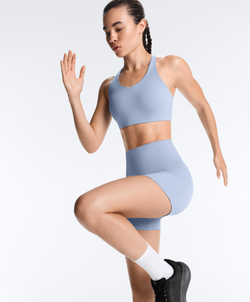 Oysho Кроп-топ Compressive, сине-серый