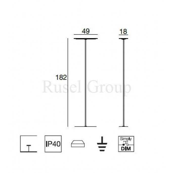 Напольный светильник Linea Light Dublidht LED 7496