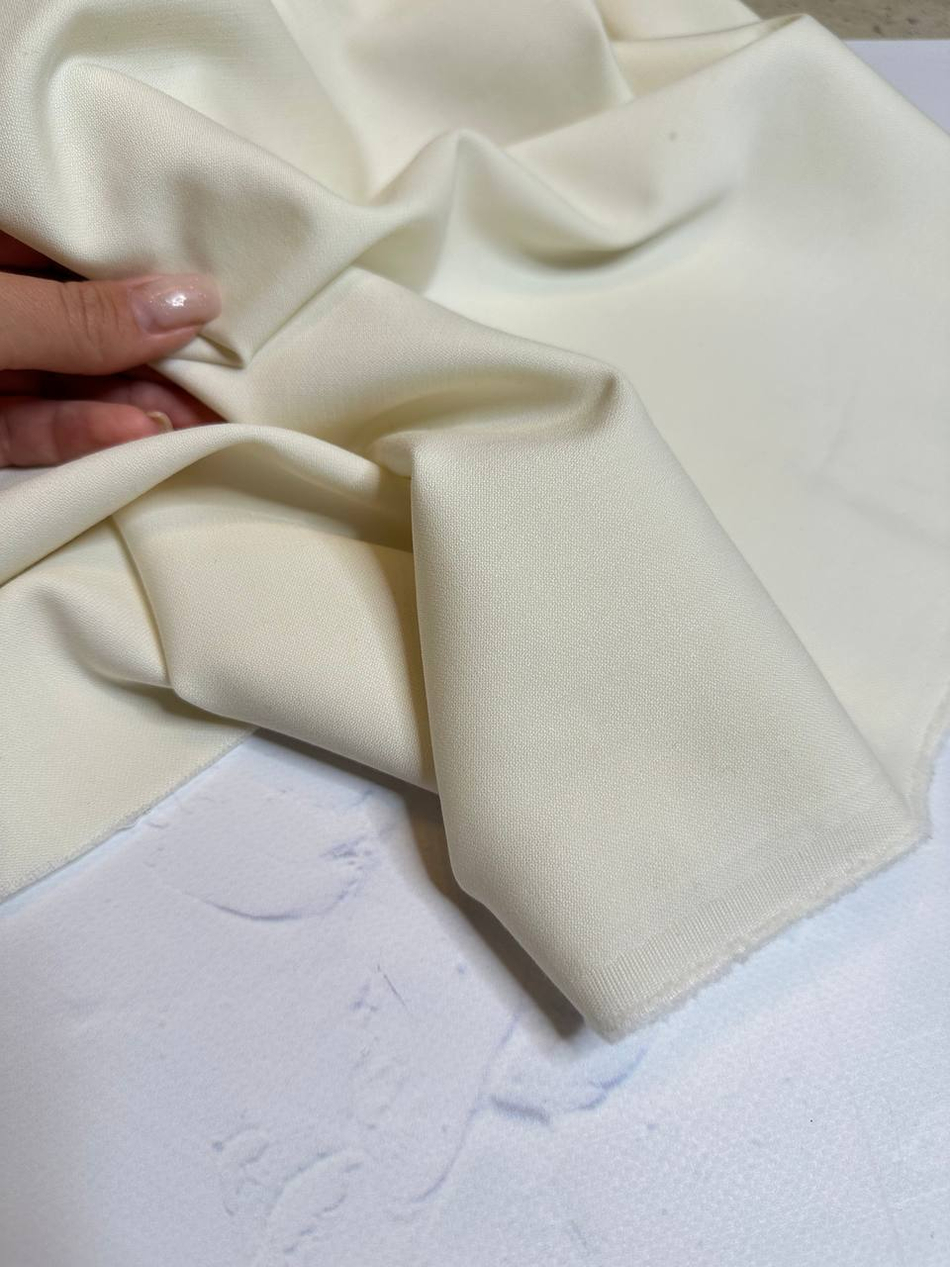Костюмно-плательная жаккардовая шерсть с эластаном (L.Piana, 95%шерсть/5%эластан, Жемчужный лен, 141, 280 гр/м2)