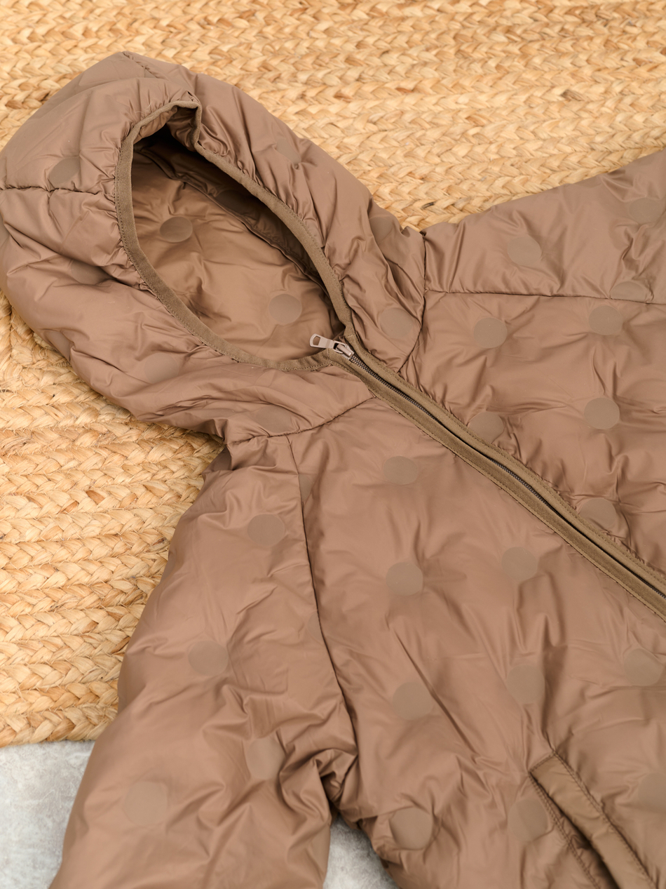 Пуховик демисезонный детский Д-1 цвет коричневый