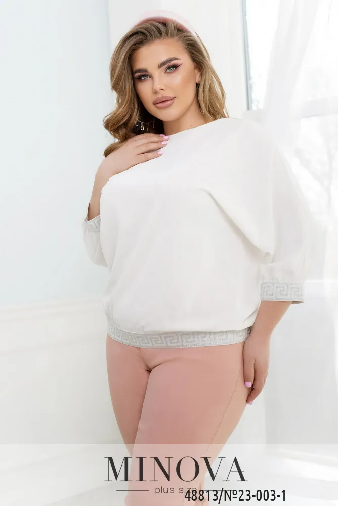 Блуза 23-003-1-Молочный Minova