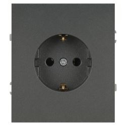 Розетка ЭРА Arktik 16-2101-06 с заземлением 2P+E Schuko 16А-250В графит | Эра Arktik