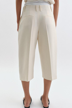 ZARA ПРЯМЫЕ ШОРТЫ СО СТРЕЛКАМИ — ZW COLLECTION, БЕЖЕВЫЙ