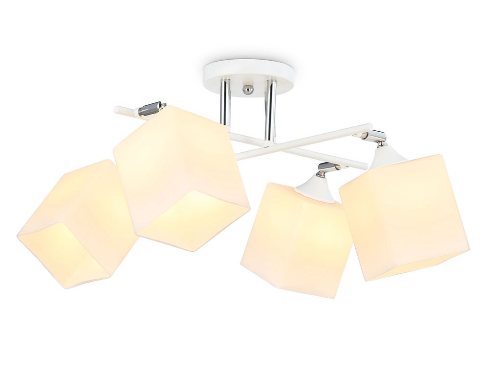 Светильник подвесной TR303083/4 WH/CH/FR белый/хром/белый матовый E27/4 max 40W 620*620*260