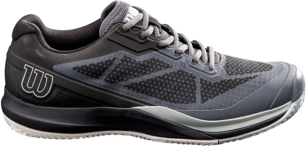 Мужские кроссовки теннисные Wilson Rush Pro 3.5 Clay - dk grey/black/pearl blue