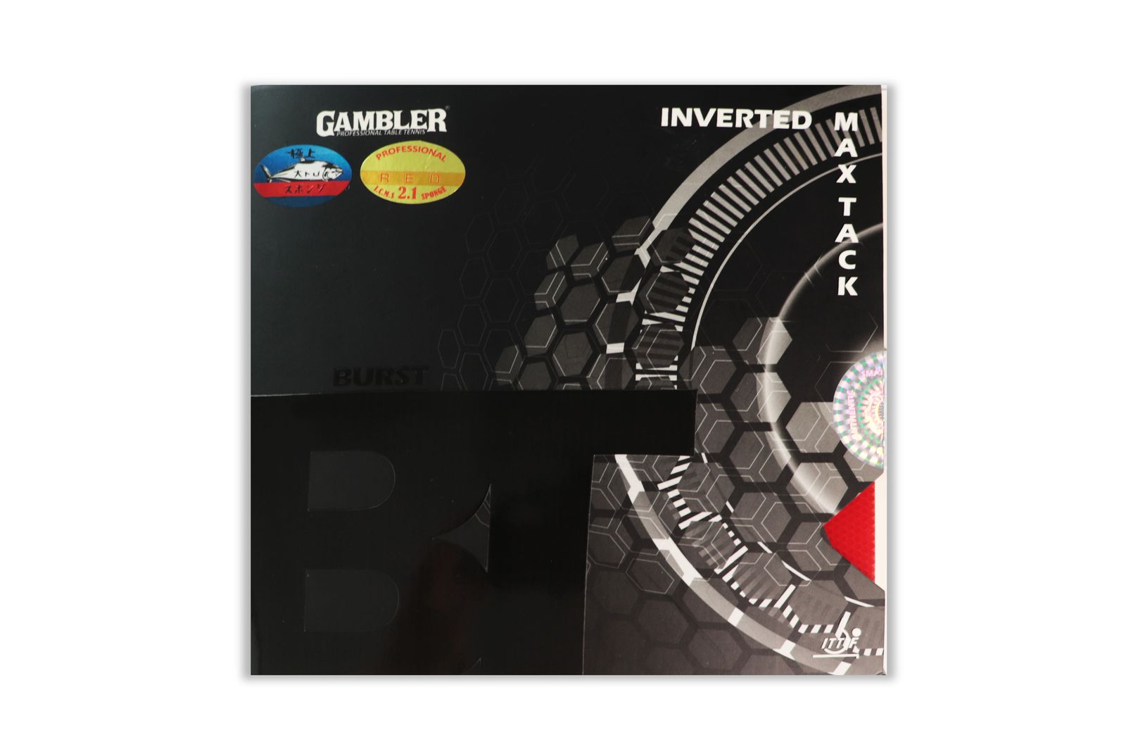 Накладка для ракетки GAMBLER BURST 2.1MM RED фото №1