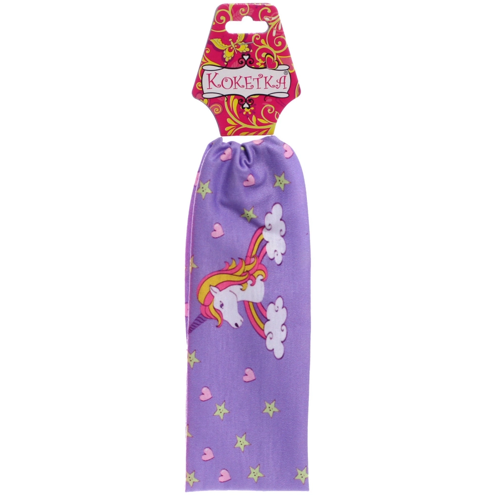 Повязка на голову детская «РОЗОВОЕ ОБЛОКО», радуга, микс 6 цветов, 7*20см (подвес Кокетка)