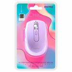 Мышь беспроводная бесшумная SMARTBUY SBM-611AG-V, USB, 4 кнопки + 1 колесо, оптическая, лиловая, 02033