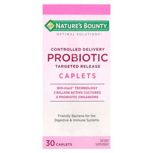 Nature's Bounty, Optimal Solutions®, пробиотик, контролируемая доставка, 30 капсул