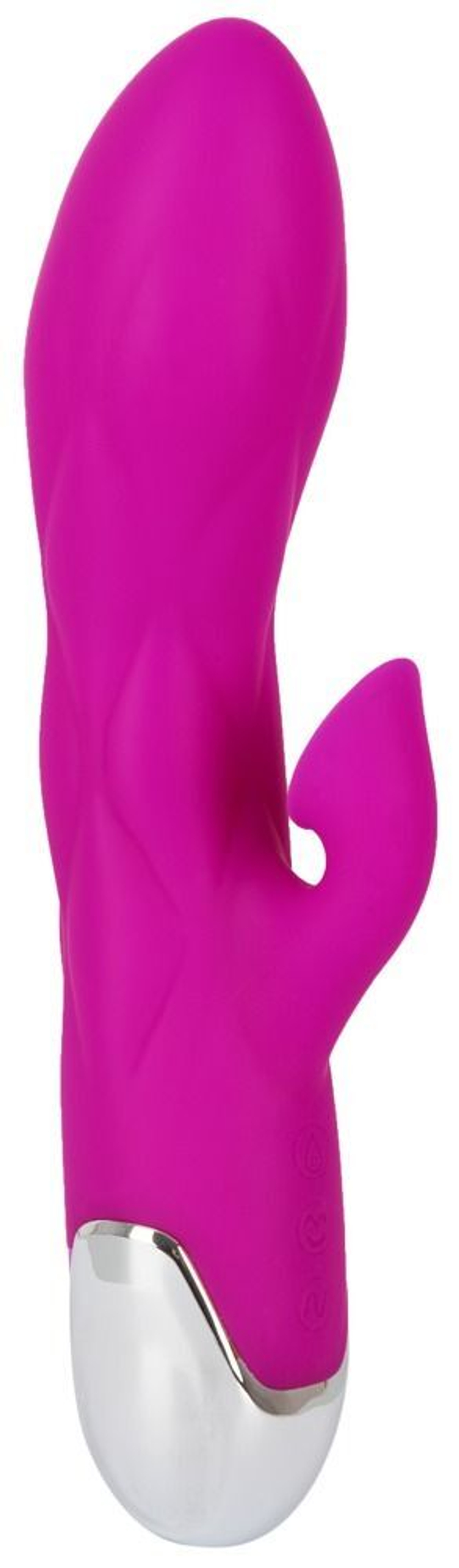 Лиловый вибратор-кролик Super Soft Silicone Sucking Vibrator - 20 см.