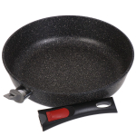 Сковорода алюминий, 28 см, антипригарное покрытие, Нева Металл Посуда, Гранит, L18028i, съемная ручка, индукция