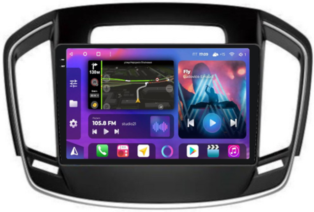 Магнитола для Opel Insignia 2013-2015 - FarCar XXL378M QLED+2K, Android 12, ТОП процессор, 8Гб+256Гб, CarPlay, 4G SIM-слот